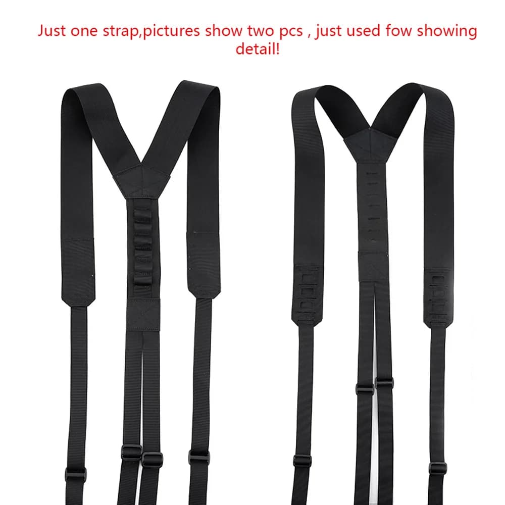 Bretelles de suspension tactiques Y avec sangle de taille pour pêche confortable et équilibrée