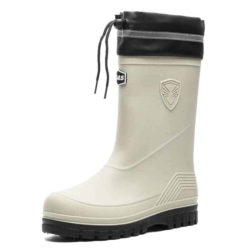 Bottes de pluie homme mi-mollet style allemand semelle épaisse pour pêche décontractée