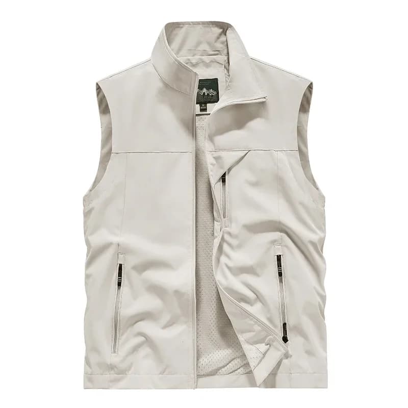Gilet tactique homme pêche multi-poches grande taille printemps été outdoor veste sans manches