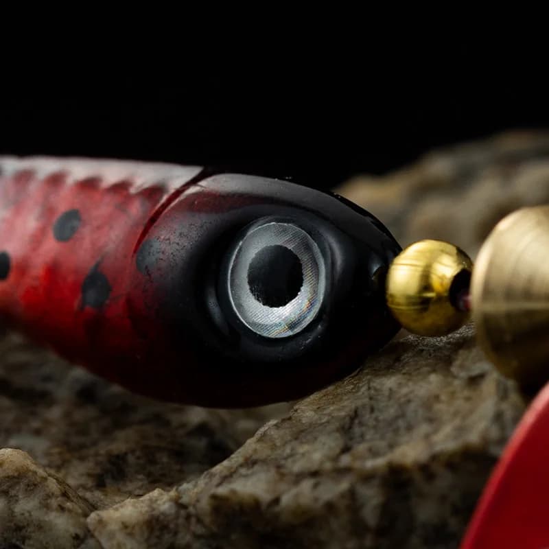Leurre cuillère spinnerbait LUSHAZER 9g pour carnassiers, truite et brochet, avec hameçon triple