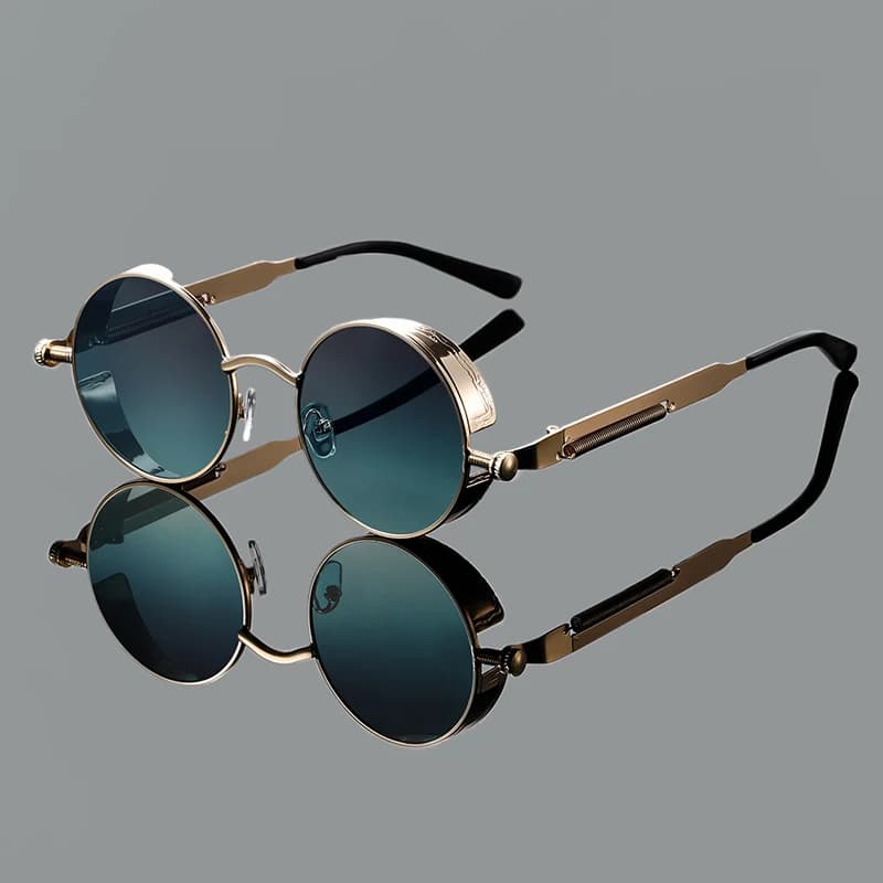Lunettes de soleil vintage homme KAMMPT gradient multi-couleur tendance luxe pour look casual et professionnel