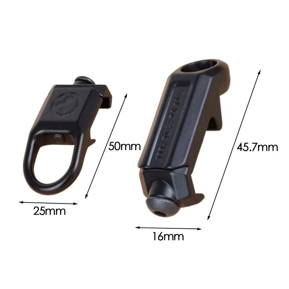 Adaptateur fixation rapide acier rail 20mm pour écharpe pêche airsoft accessoire détachable rapide