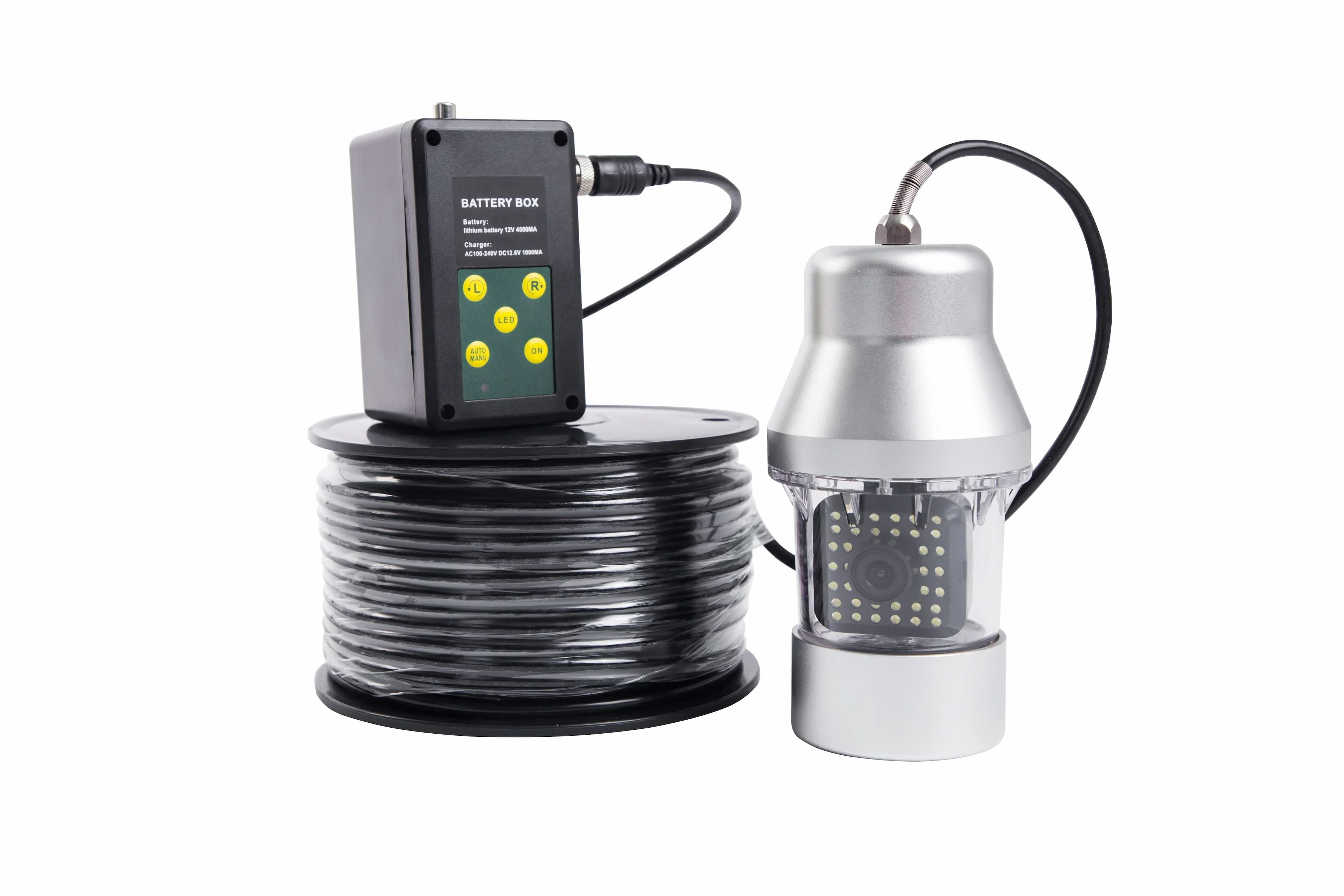 Caméra sous-marine HD 1000TVL vision nocturne 36LED pour pêche glace et eau profonde 20-100m