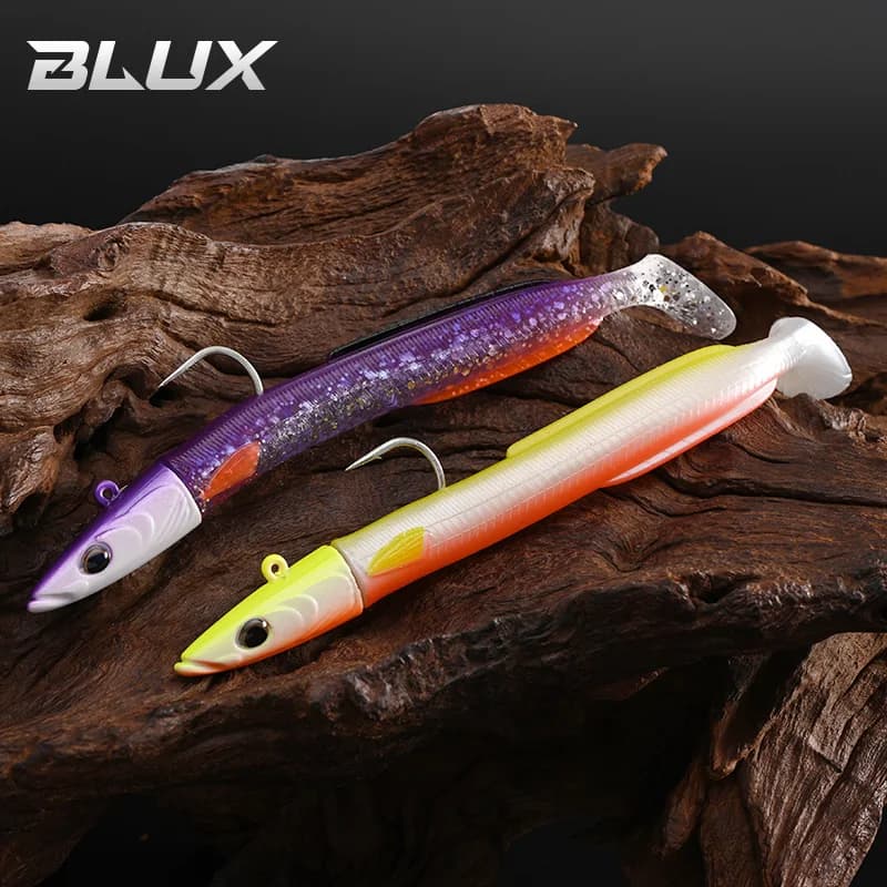 Leurre souple sandeel vibrant 11cm 17g pour pêche en mer leurre souple à tête plombée
