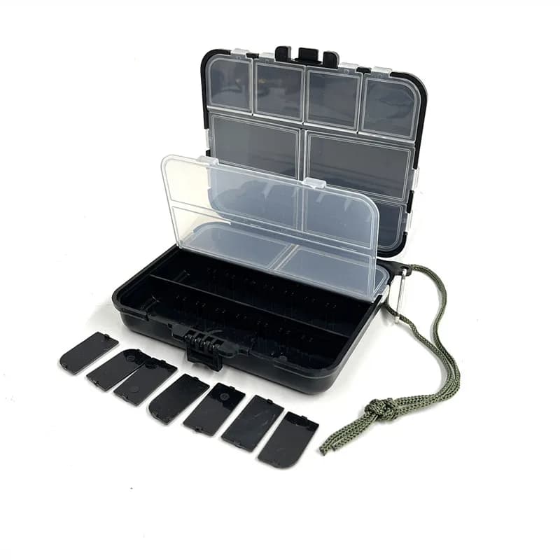 Boîte de rangement pêche double face Luya pour accessoires hameçons leurres organisation matériel