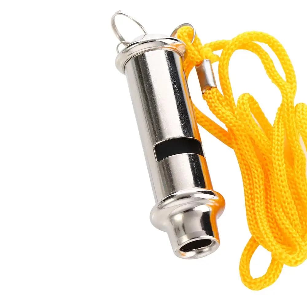 Sifflet survie métal avec cordon portable sécurité alerte pour pêcheurs randonneurs campings urgences