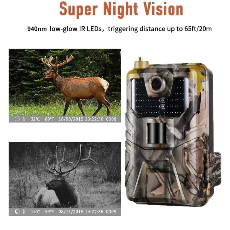 HC900M caméra chasse 20MP 1080P avec envoi SMS MMS boîtier métal étanche vision nocturne 2G