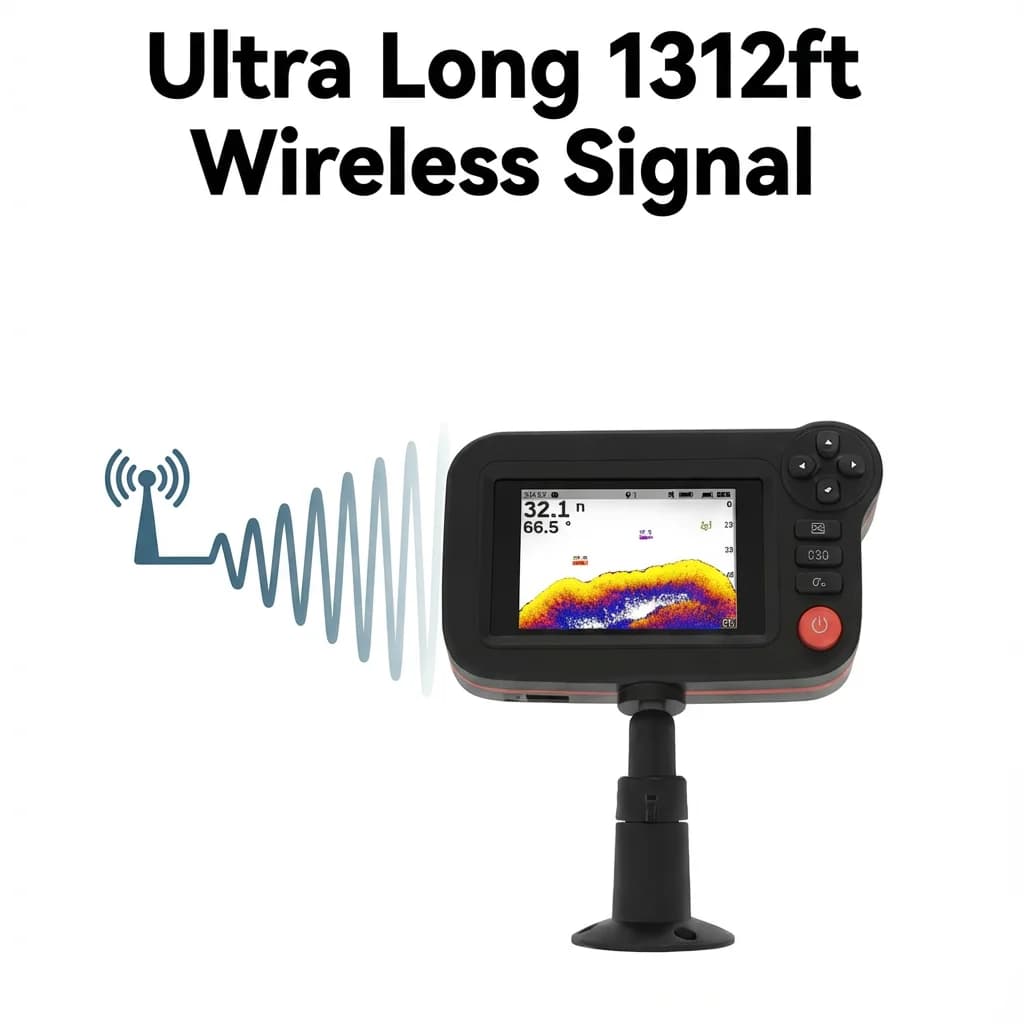 Sonar sans fil pour bateau appât RC portée 1312ft avec batterie lithium rechargeable - Remote Control Fish Finder
