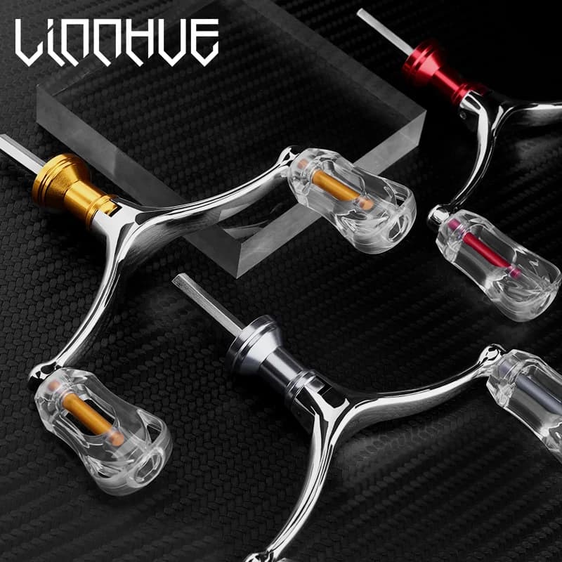 Manivelle spare spinning Linnhue aluminium pliable double grip 1000-4000 couleurs multiples