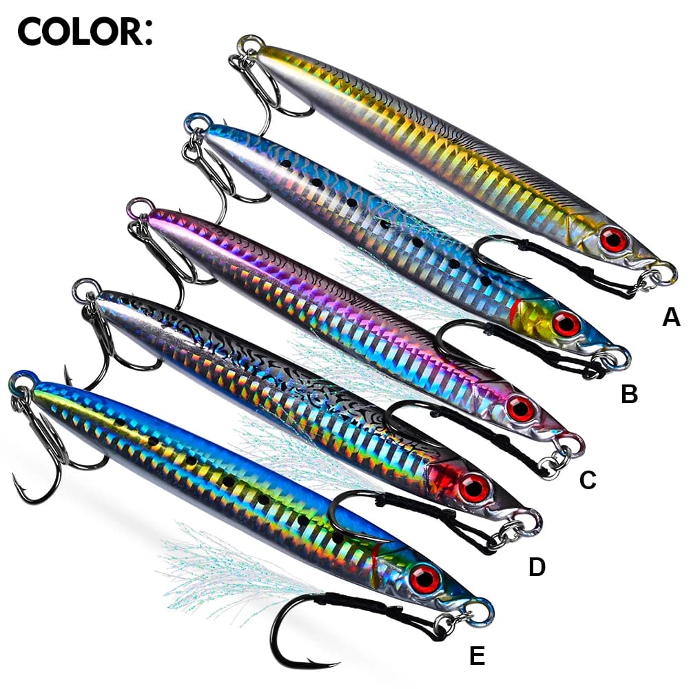 Jig Proberos 1pc pêche verticale speed jigging slow jigging leurre mer plombé pour bars et gros carnassiers