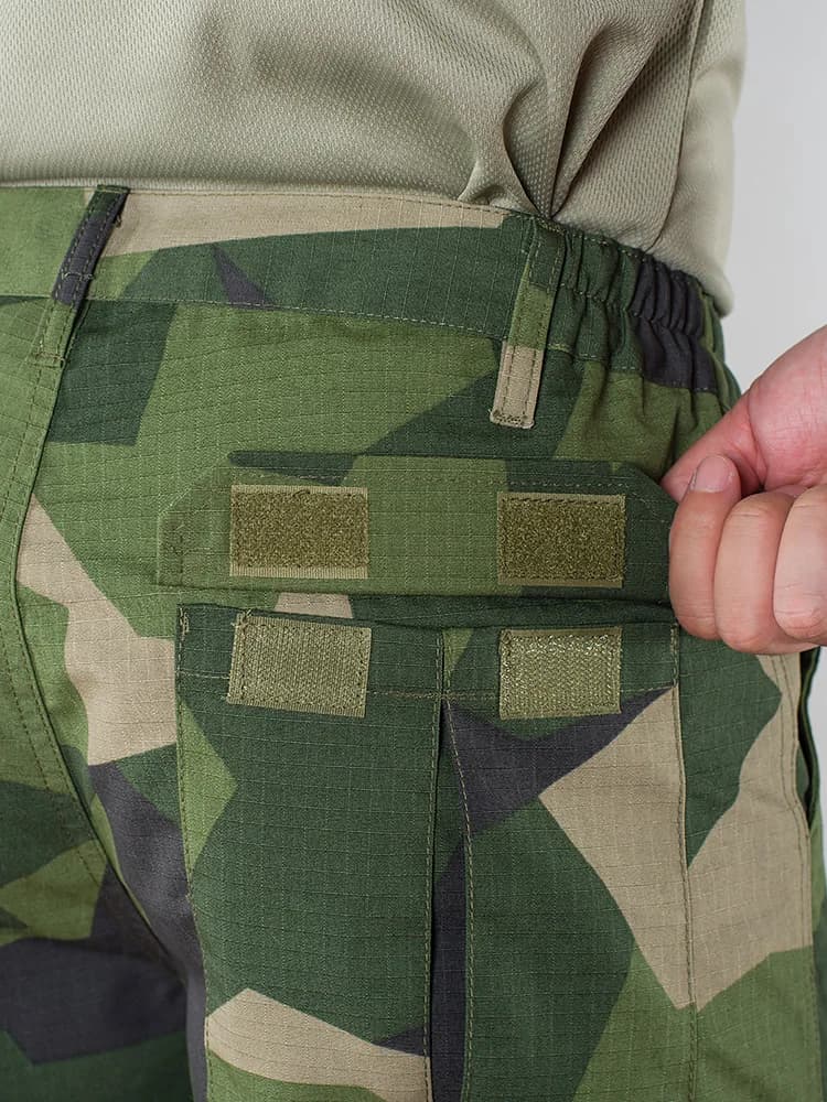 Pantalon tactique camouflage M90 suédois été - Tissu plaid MTP pour pêche discrète