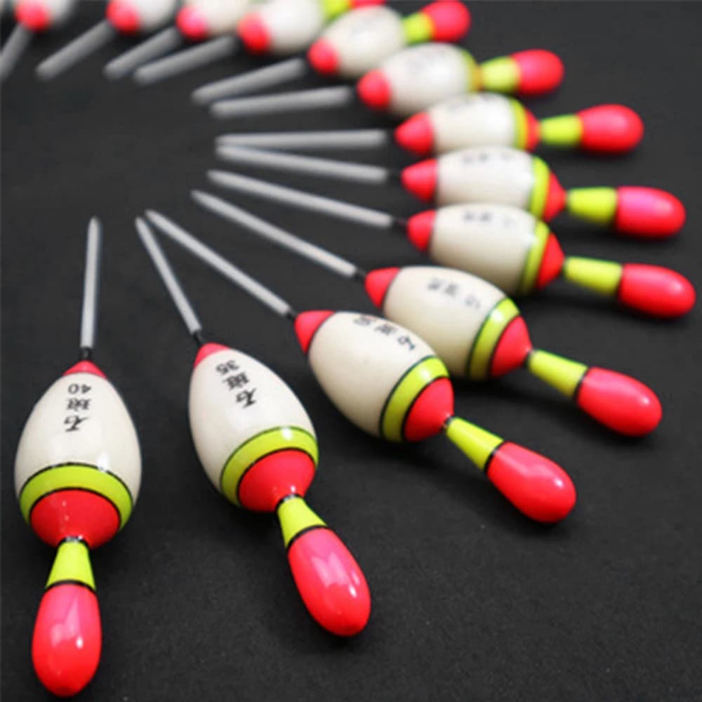Flotteur de pêche bicolore mixte, bâton flottant réglable pour une détection de touches optimale en eau douce