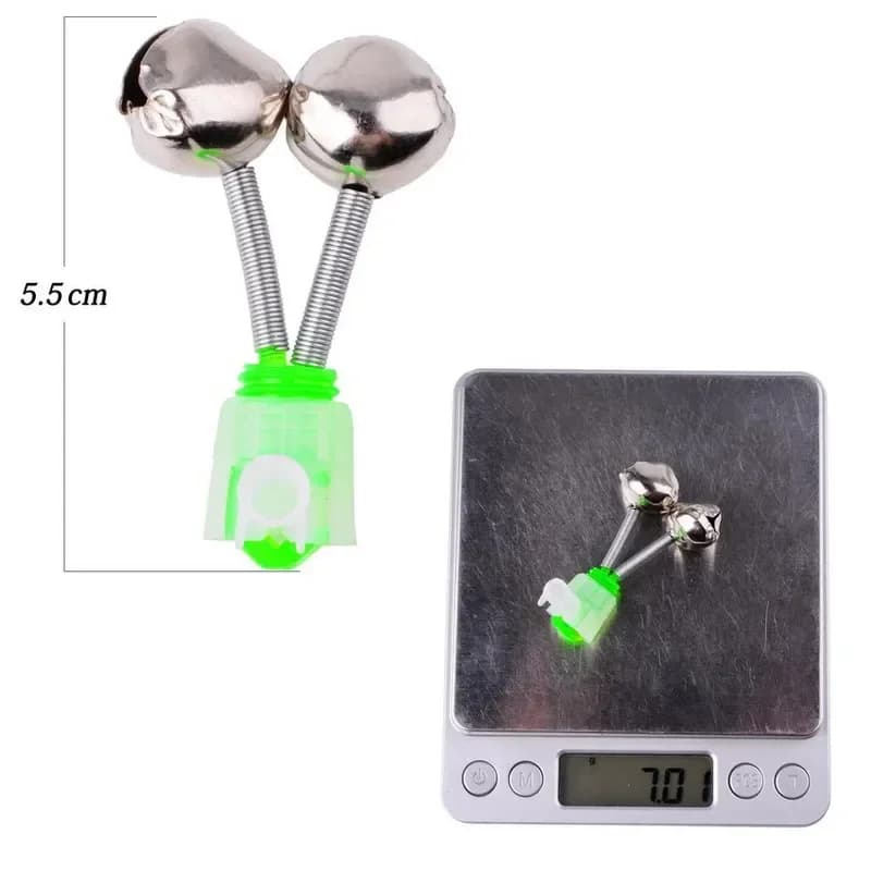 Lot de 5 clochettes de pêche avec clips Aorace - Accessoires alarme de touche pour carpe et pêche sportive