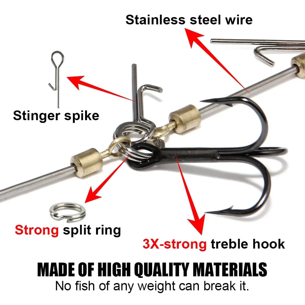 Spinpoler système multi-profondeur pour brochet - Rig stinger avec plombs 5g à 20g
