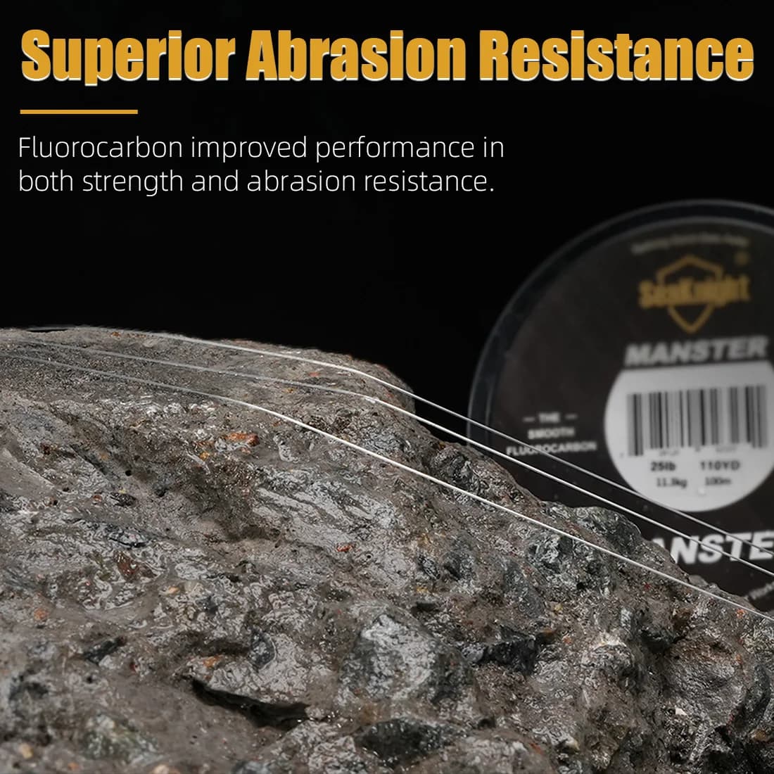 SeaKnight MANSTER T2 Fluorocarbon 100M - Ligne Fibre Carbone 3-35LB pour Pêche en Mer et Eau Salée