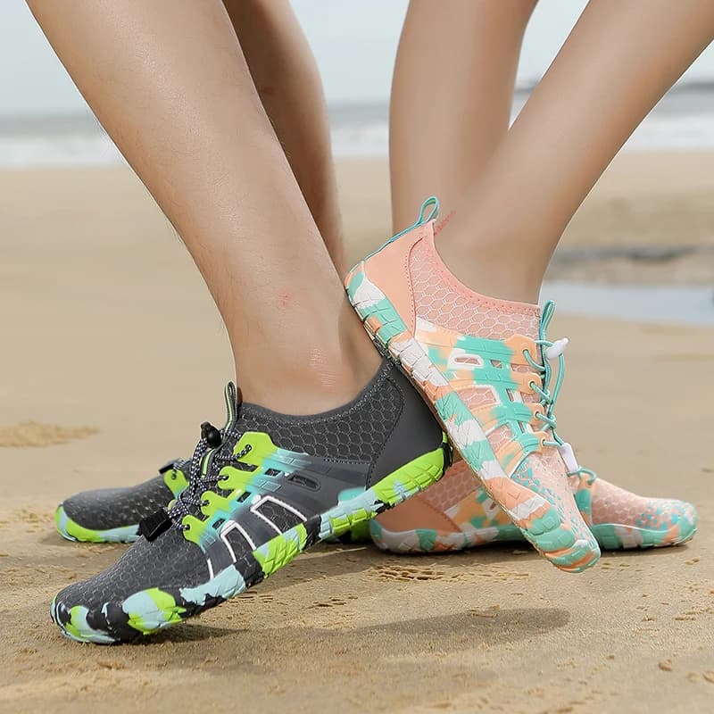 Chaussures cinq doigts pêche homme femme - Aquashoes remontée rivière plage mer
