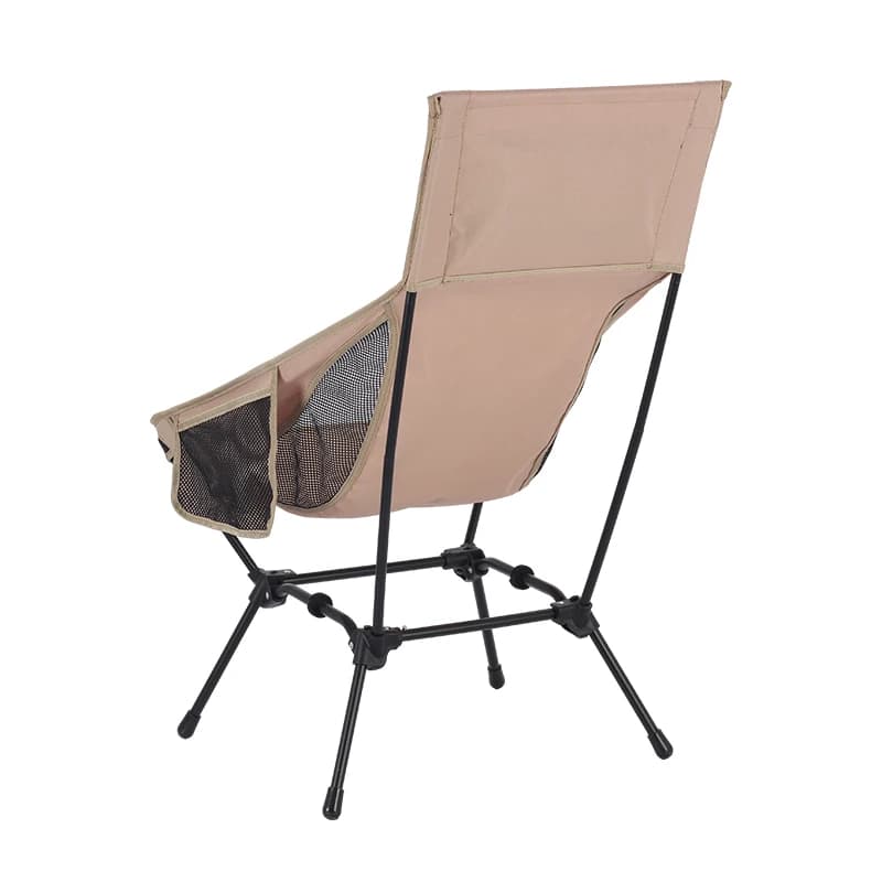 Chaise de pêche surélevée à structure quatre coins - Siège ergonomique avec support tête pour longues sessions