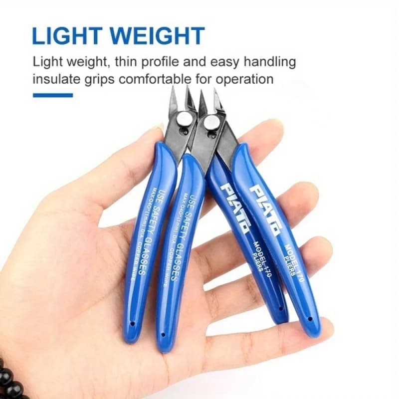 Pince coupante diagonale acier manganèse pour câbles électriques avec coupe flush pêche