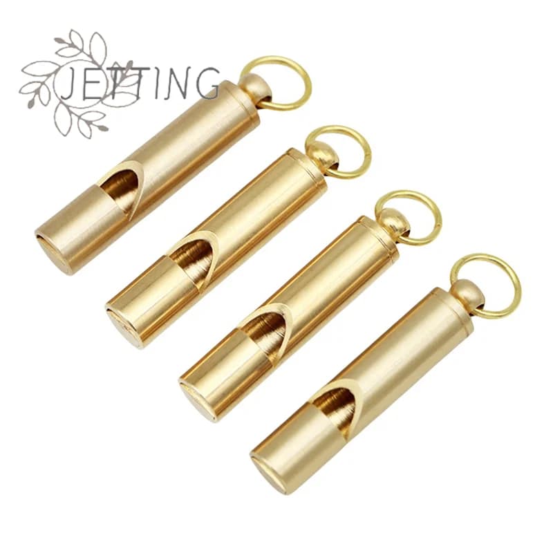 Sifflet en laiton haute puissance - Accessoire sécurité outdoor pour pêche et camping