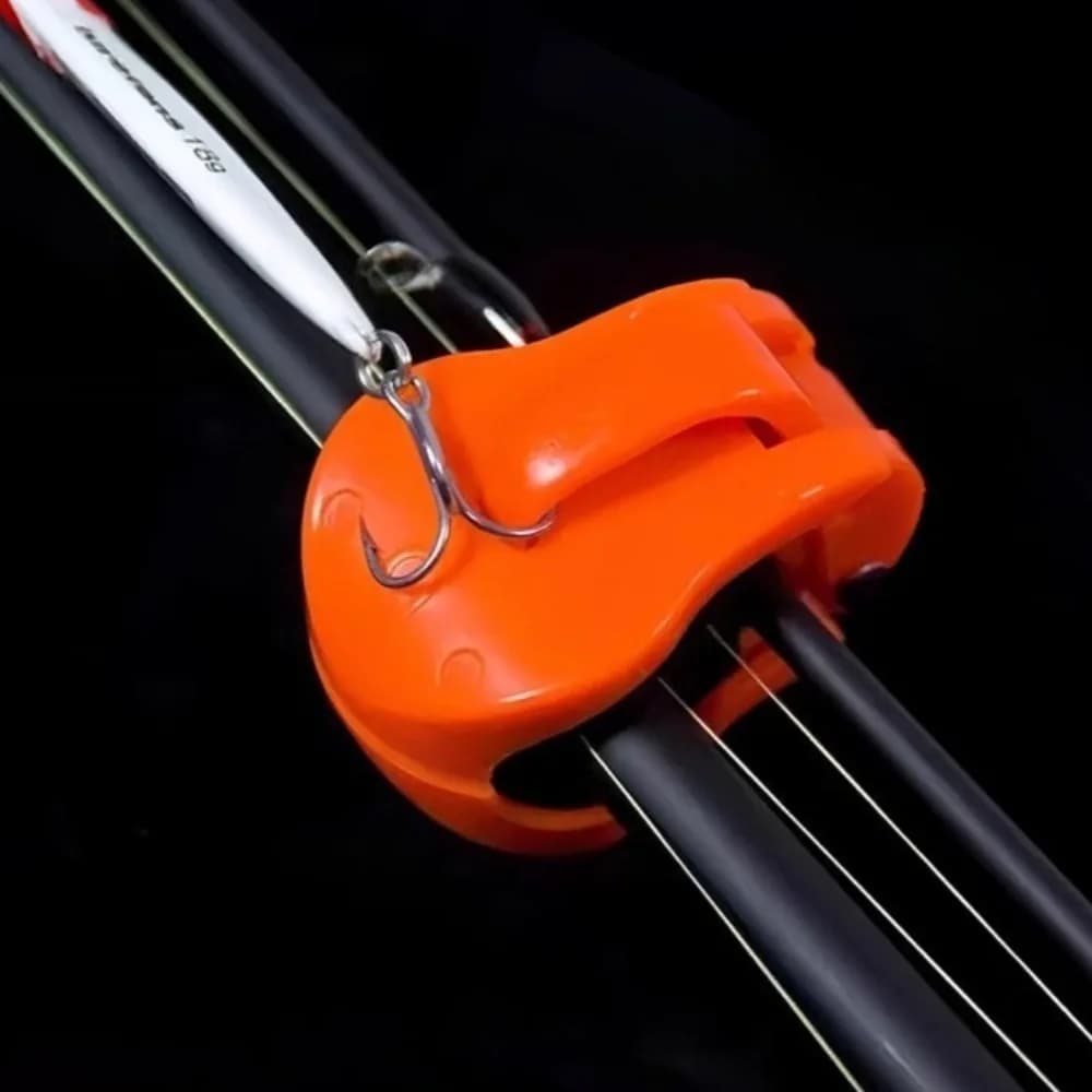 Support de canne à pêche mural compact - Fixation par clips et sangles pour rangement facile