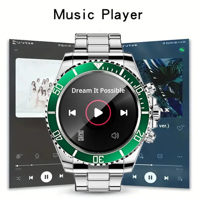 Smartwatch de luxe Aiweile AW12 style nouveau - Montre digitale étanche sport business cadeau homme