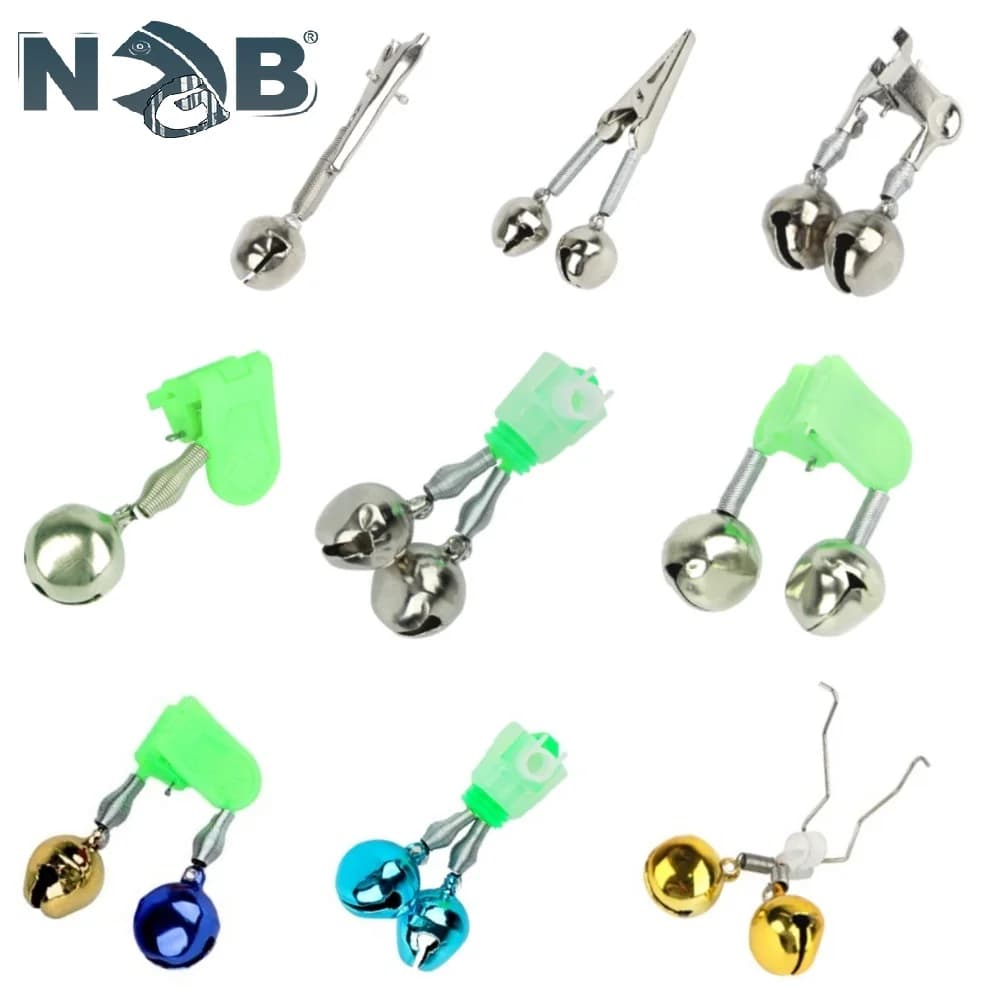 Cloches alarmes multicolores pour canne à pêche carpe - 10 pièces NGB - Accessoires feeder et top tip