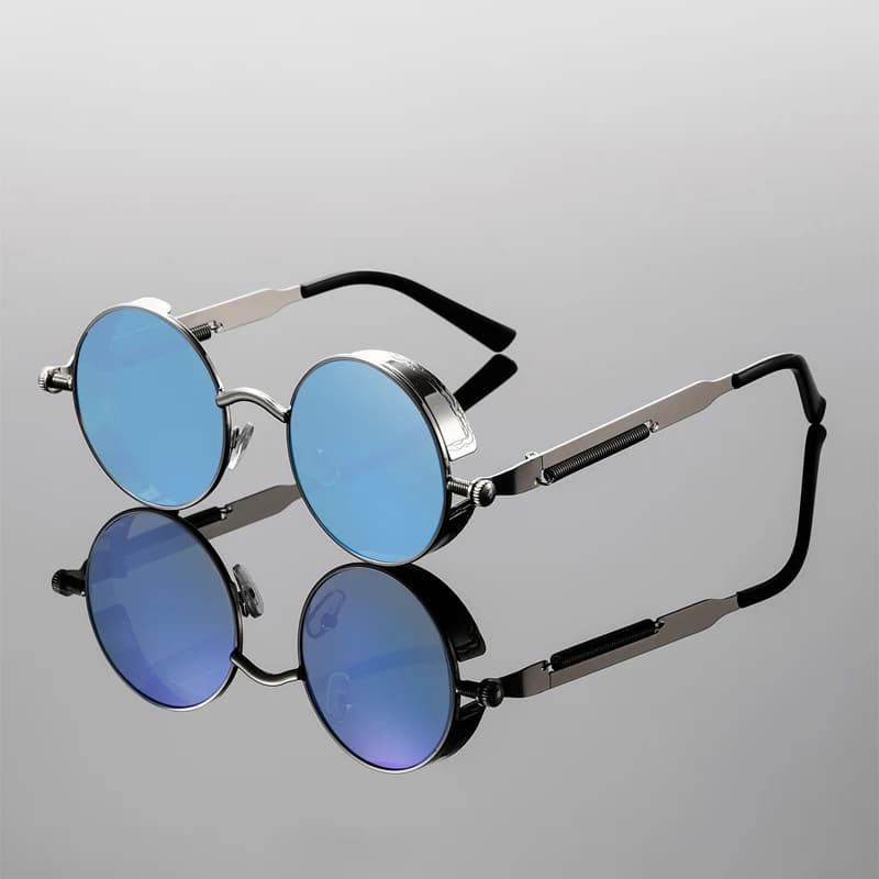 Lunettes de soleil vintage homme KAMMPT gradient multi-couleur tendance luxe pour look casual et professionnel