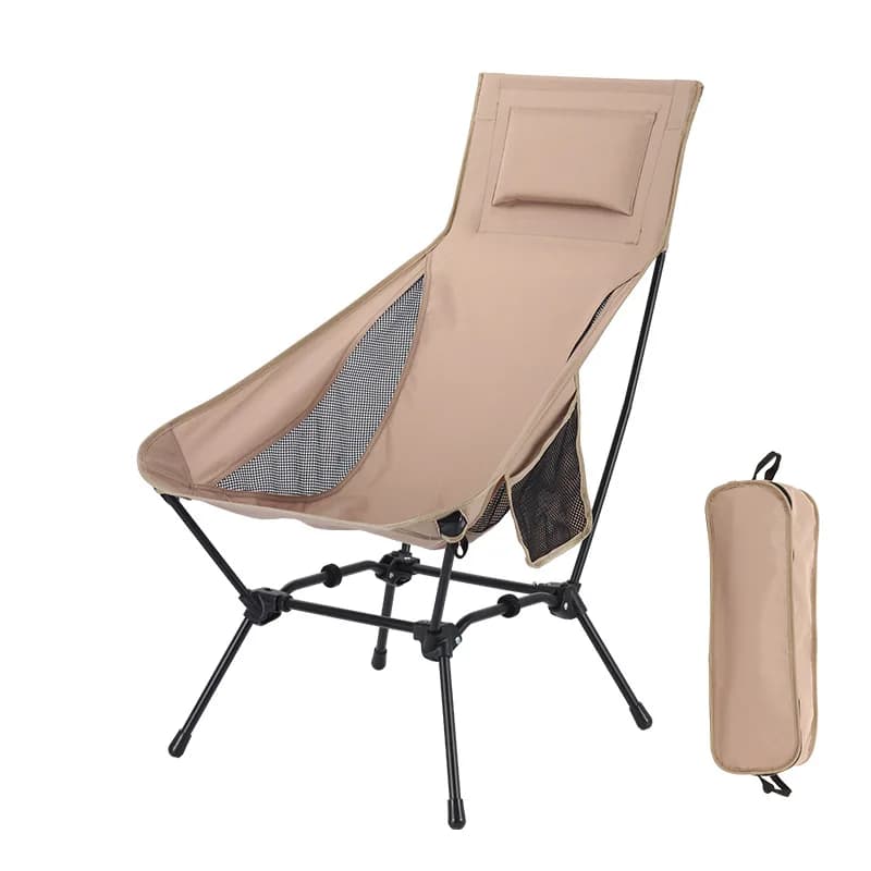 Chaise de camping pliante légère structure carrée pour pêche randonnée et montagne portable
