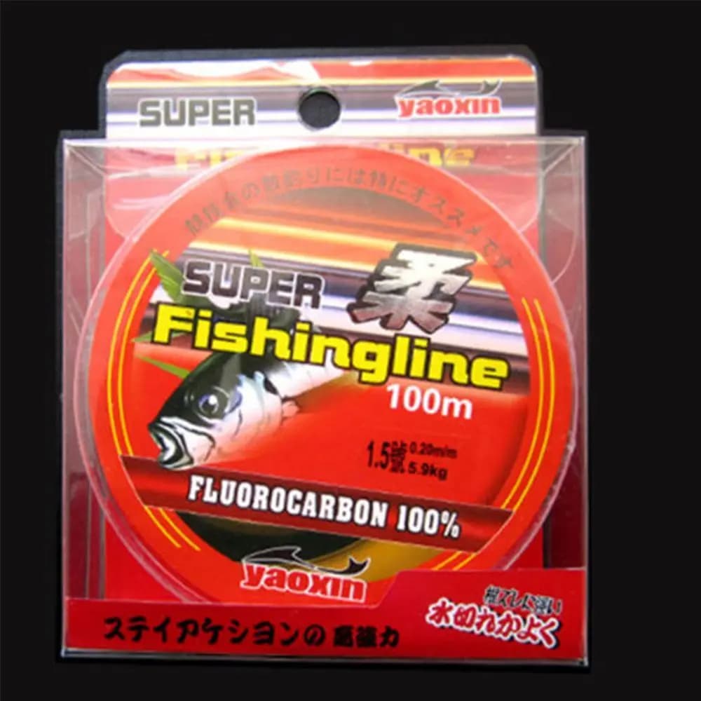 Ligne monofilament fluorocarbone 100% 100M super résistante - Diamètres 0.8 à 8.0 pour toutes pêches