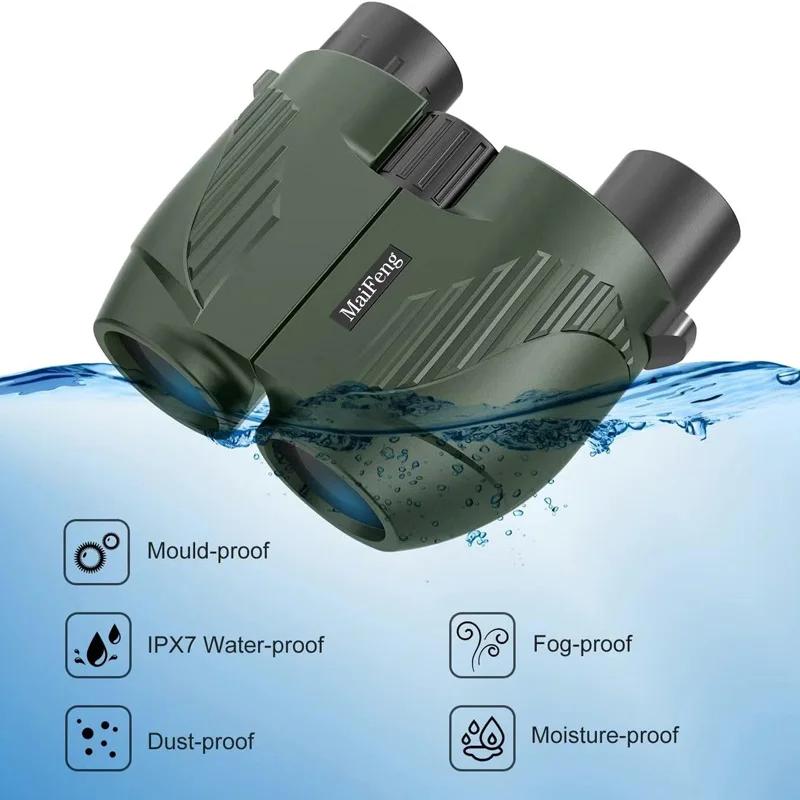 Jumelles compactes 20x25 HD étanches pour observation pêche et randonnée aquatique