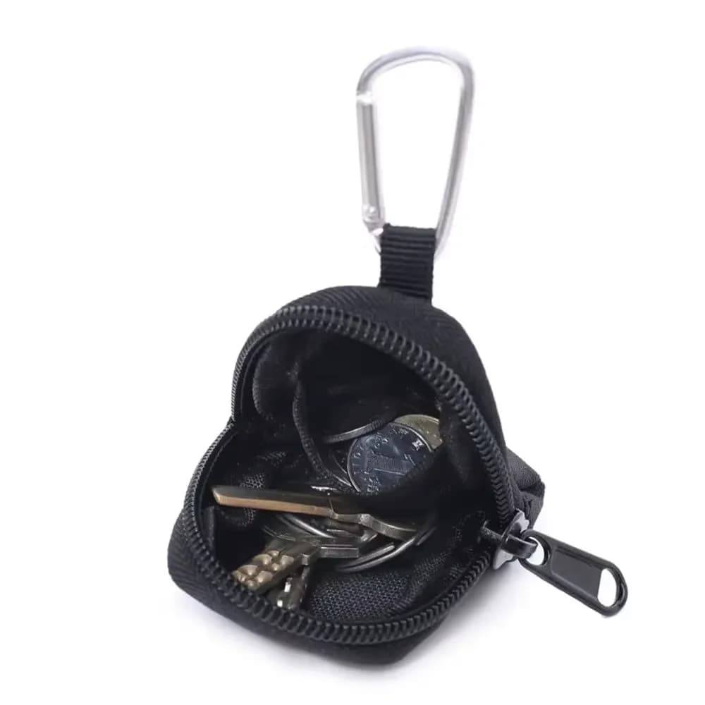 Pochette EDC tactique porte-clés portefeuille hommes porte-monnaie poche zippée extérieur pêche