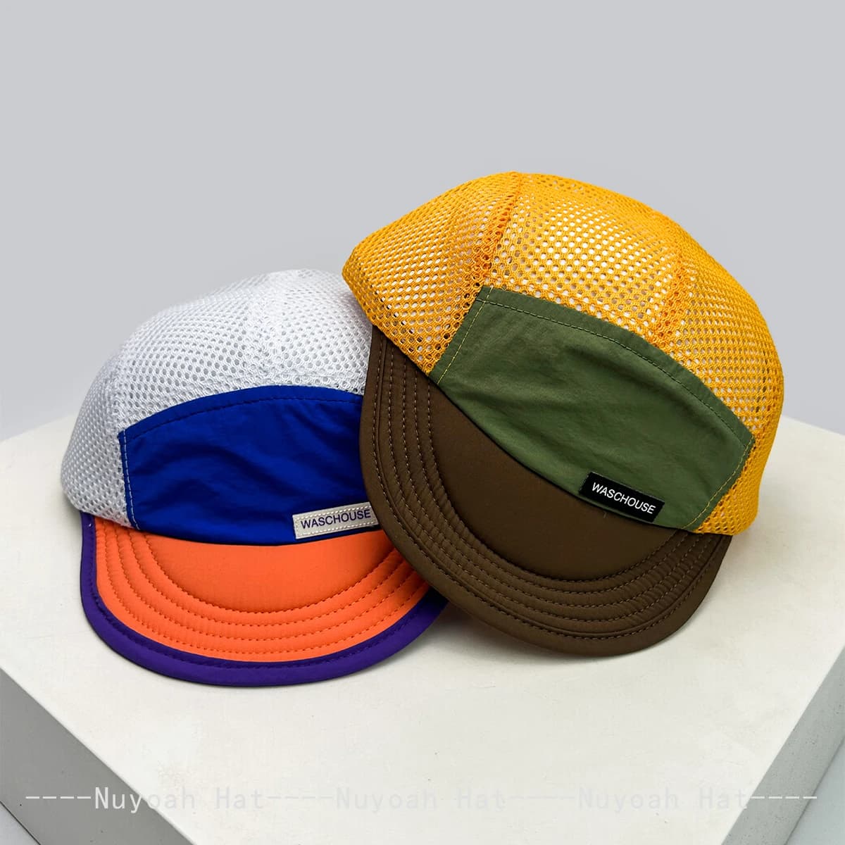 Casquette mesh lettre simple unisexe ombrage séchage rapide respirante petite visière mode extérieur pêche