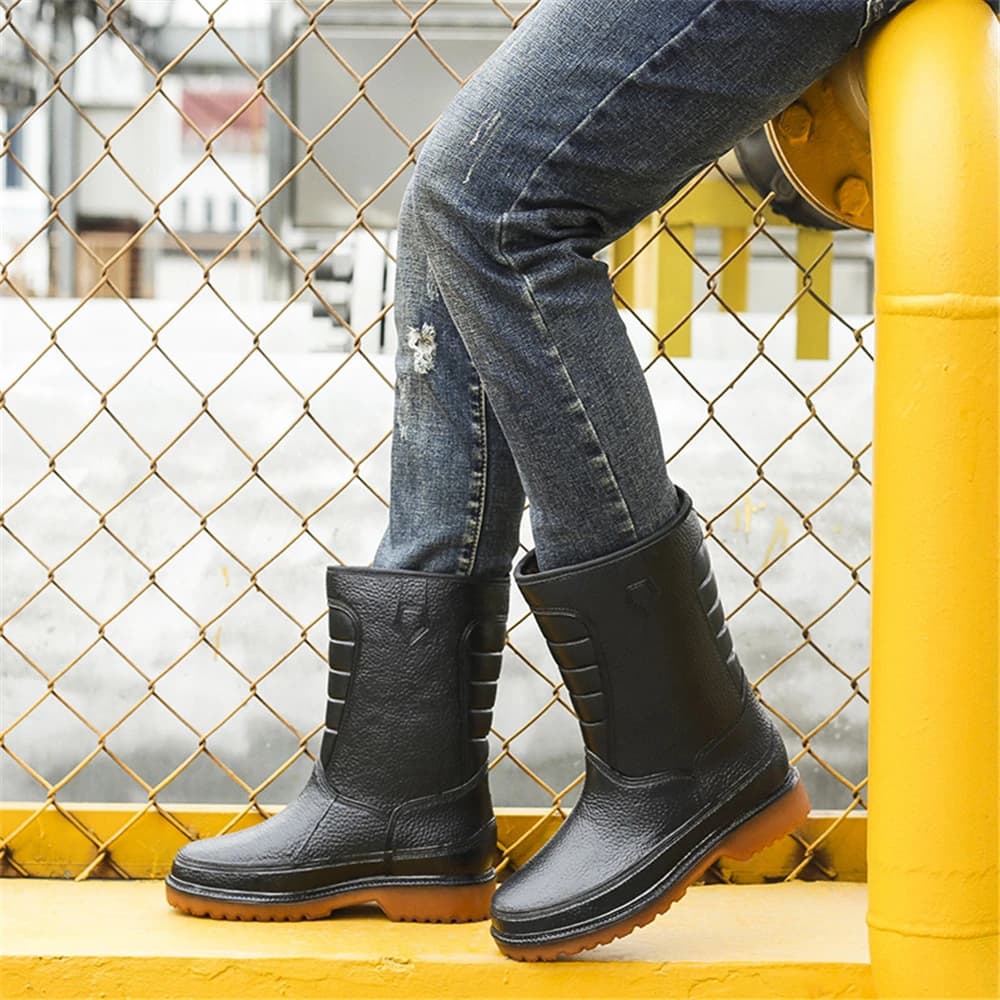 Bottes de pêche chaudes avec doublure amovible - Chaussures de pluie imperméables antidérapantes pour pêche et chasse