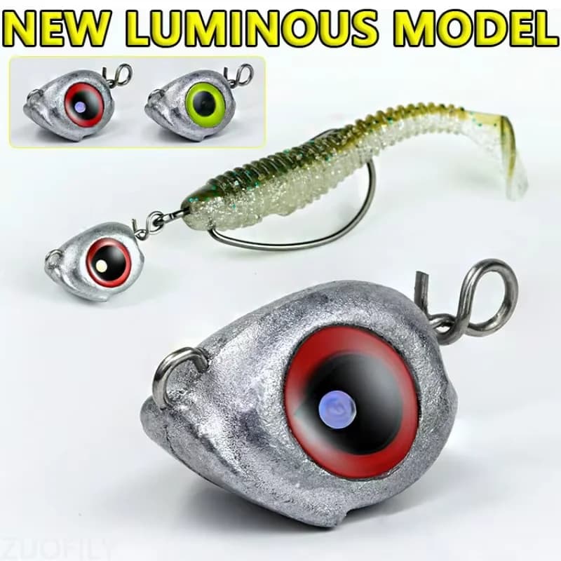 10 plombs luminescents anti-accrocs pour pêche du bar en drop shot et leurres crankbait