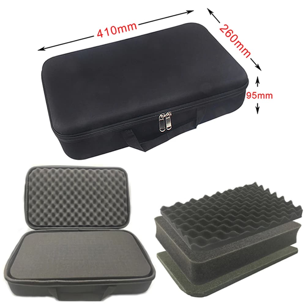 Boîte de rangement rigide DIY mousse anti-choc personnalisable voyage valise zippée collection appareils photo outils