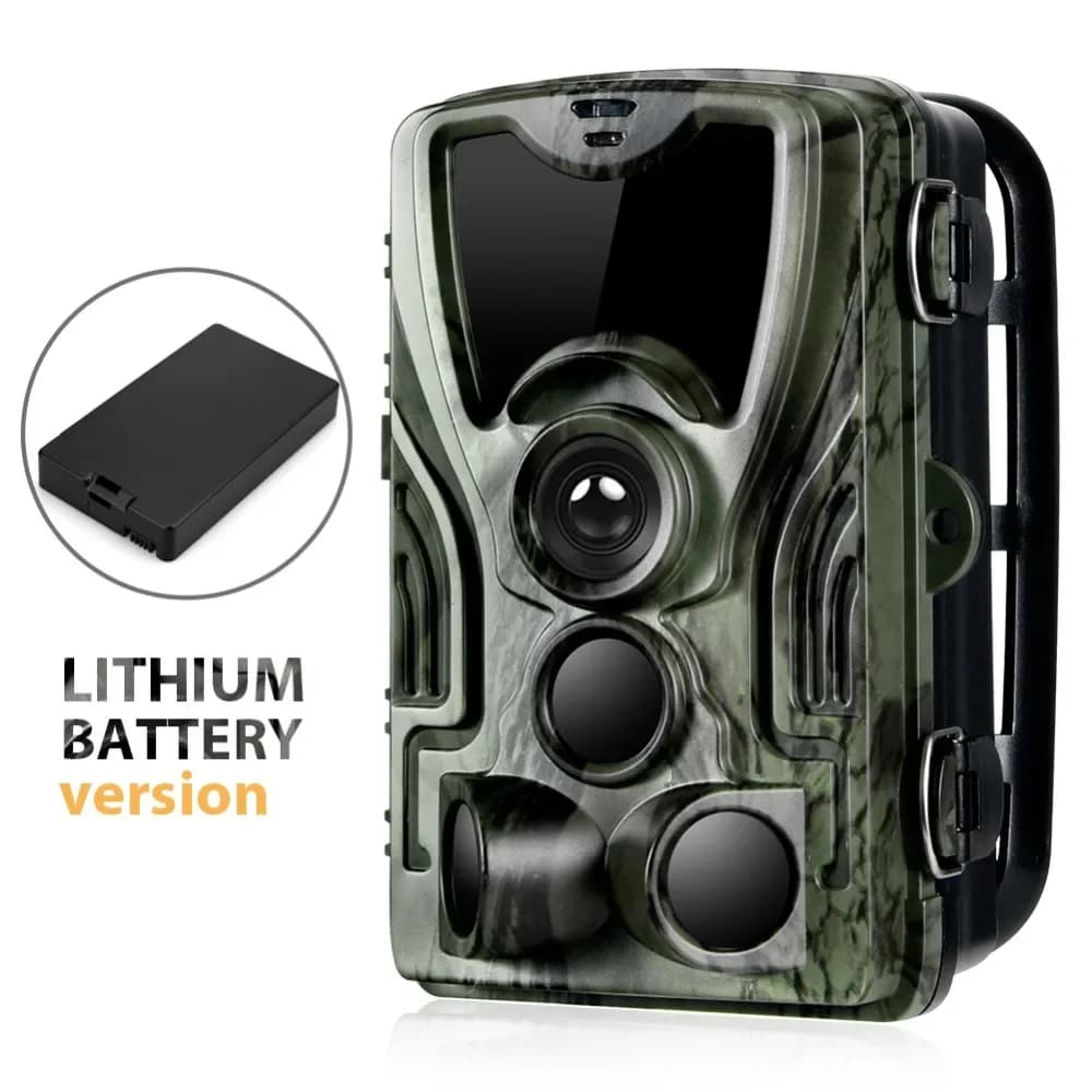 Caméra de chasse avec batterie lithium 5000mAh 20MP 1080P étanche IP65 piège photo 0.3s surveillance faune