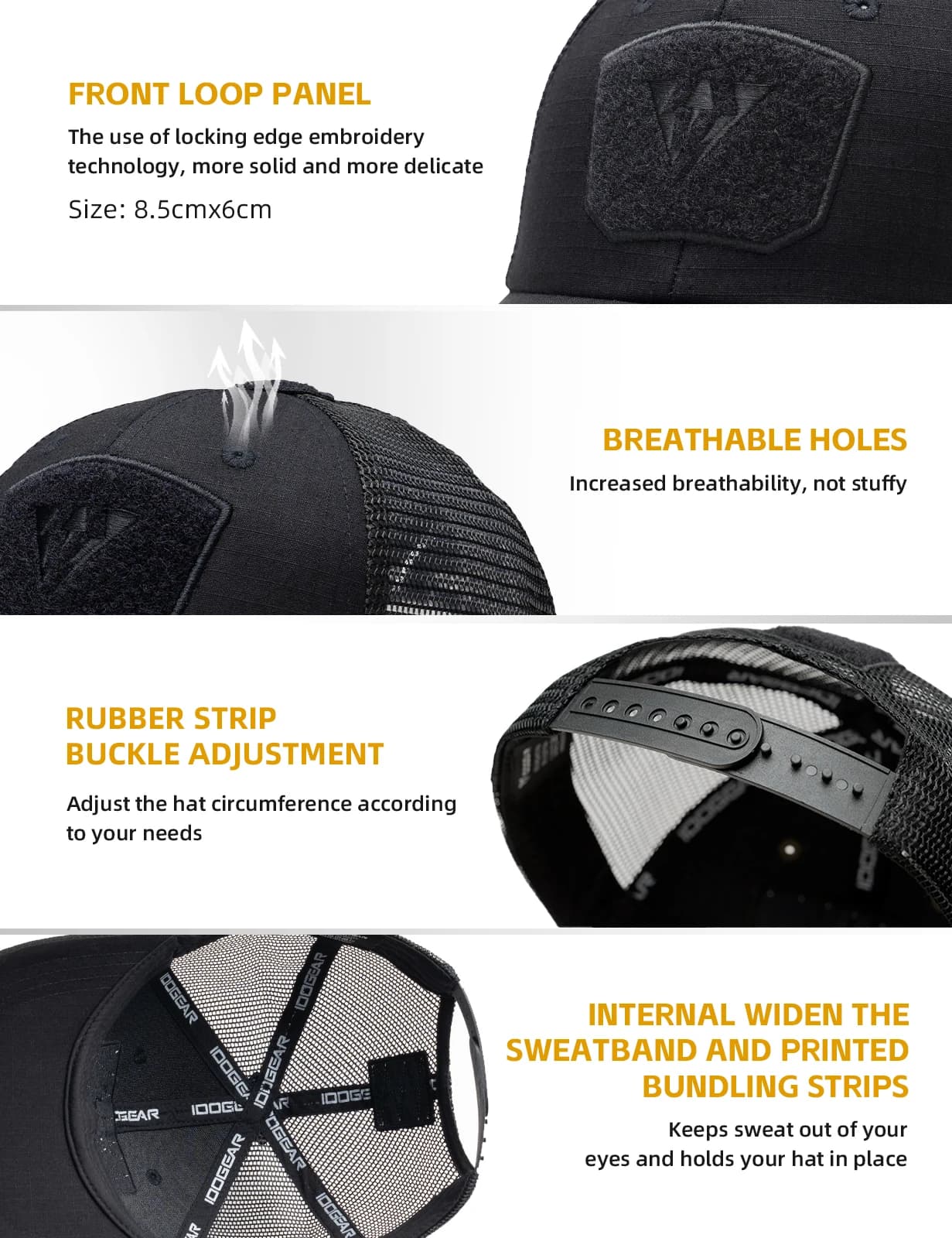 Casquette tactique IDOGEAR mesh respirante protection solaire légère pour pêche outdoor quotidienne
