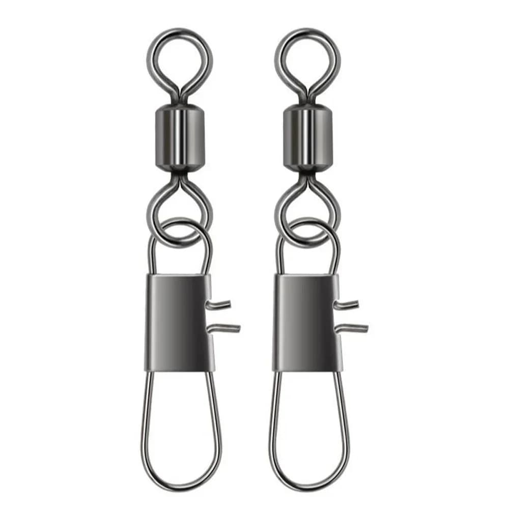 50 à 200 émerillons à roulement avec clips fastlock - connecteurs rapides pour montages de pêche
