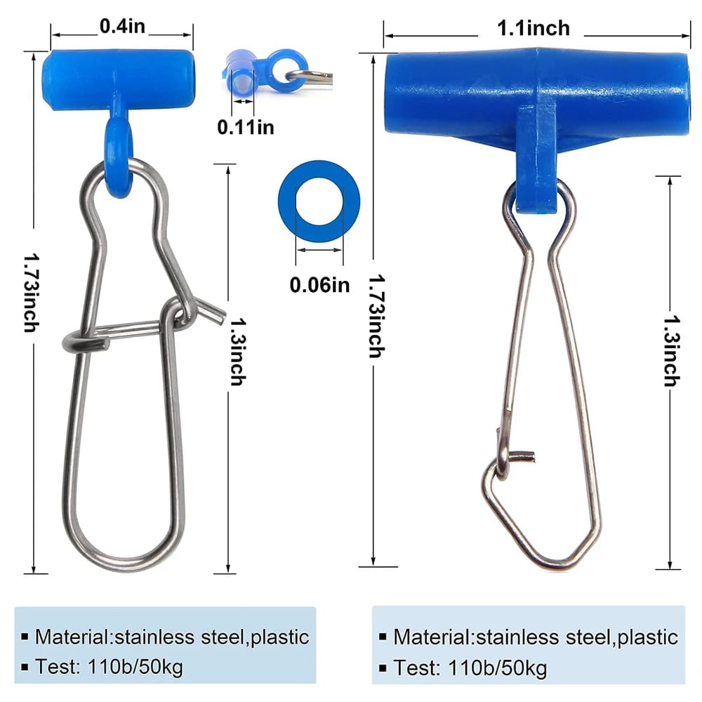 16Pcs coulisse plombs pêche mer lourds avec snaps duo lock et émerillon slider résistants