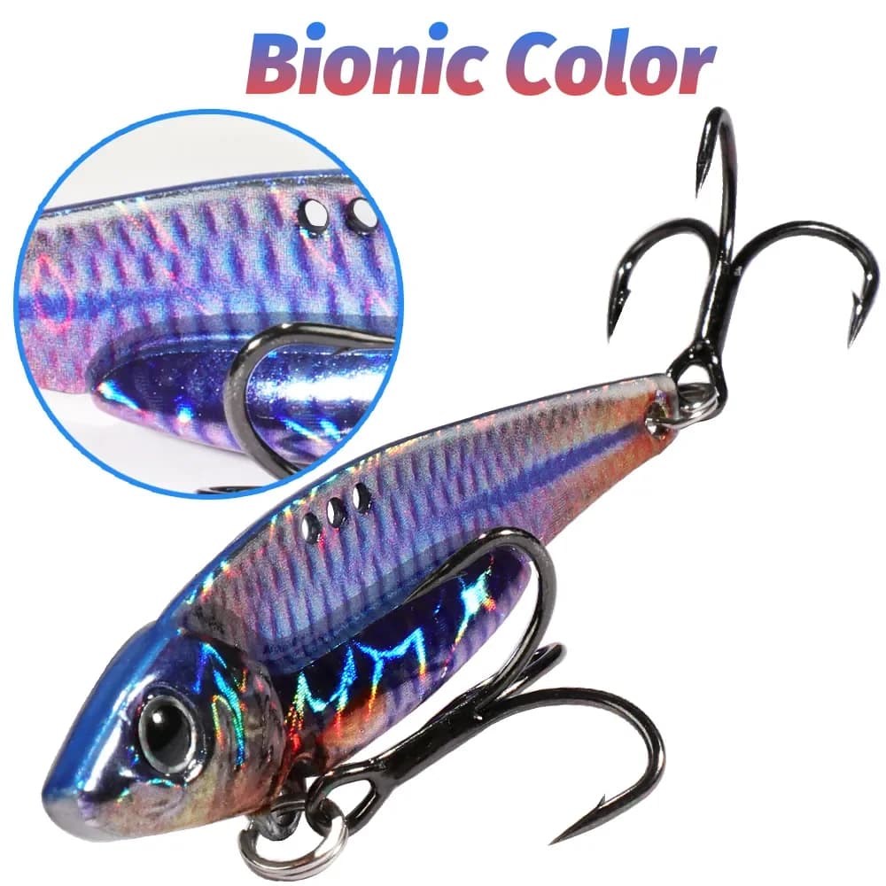 Leurre métal spinner cuillère 7.5g à 20g pour pêche en mer, leurre vibrant à hameçon triple pour spinning