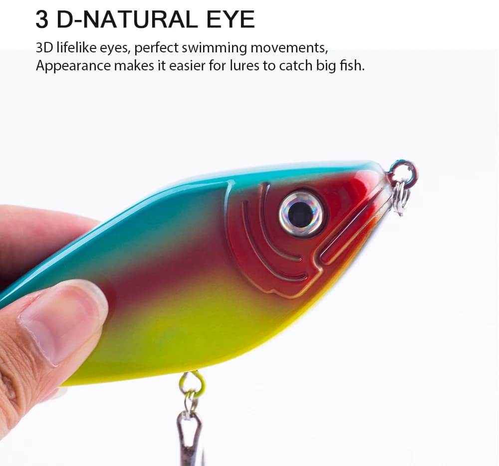 Leurre Jerkbait Hanlin Glide 75-150mm pour pêche du brochet, muskie et black bass - appât dur crankbait
