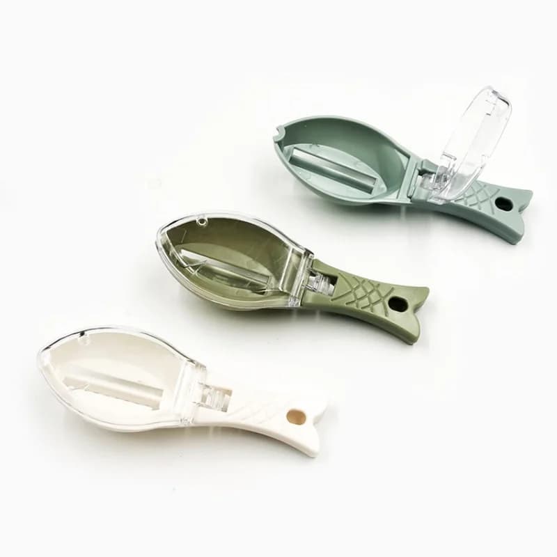 Racleur à écailles de poisson manuel avec couvercle, pour nettoyer et entretenir votre matériel de pêche