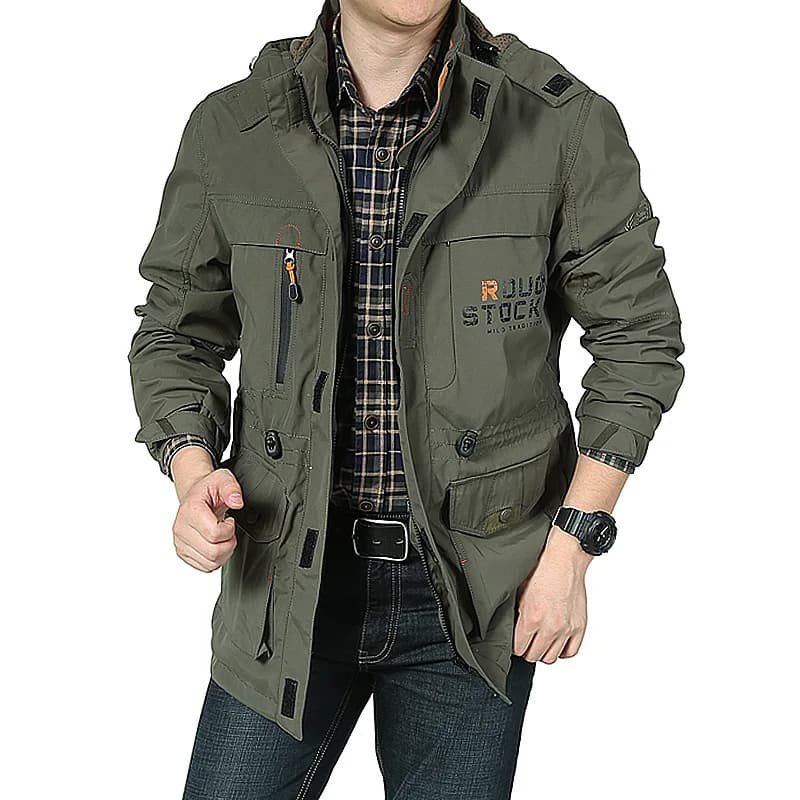 Coupe-vent tactique homme imperméable - Veste légère pour pêche sportive et escalade