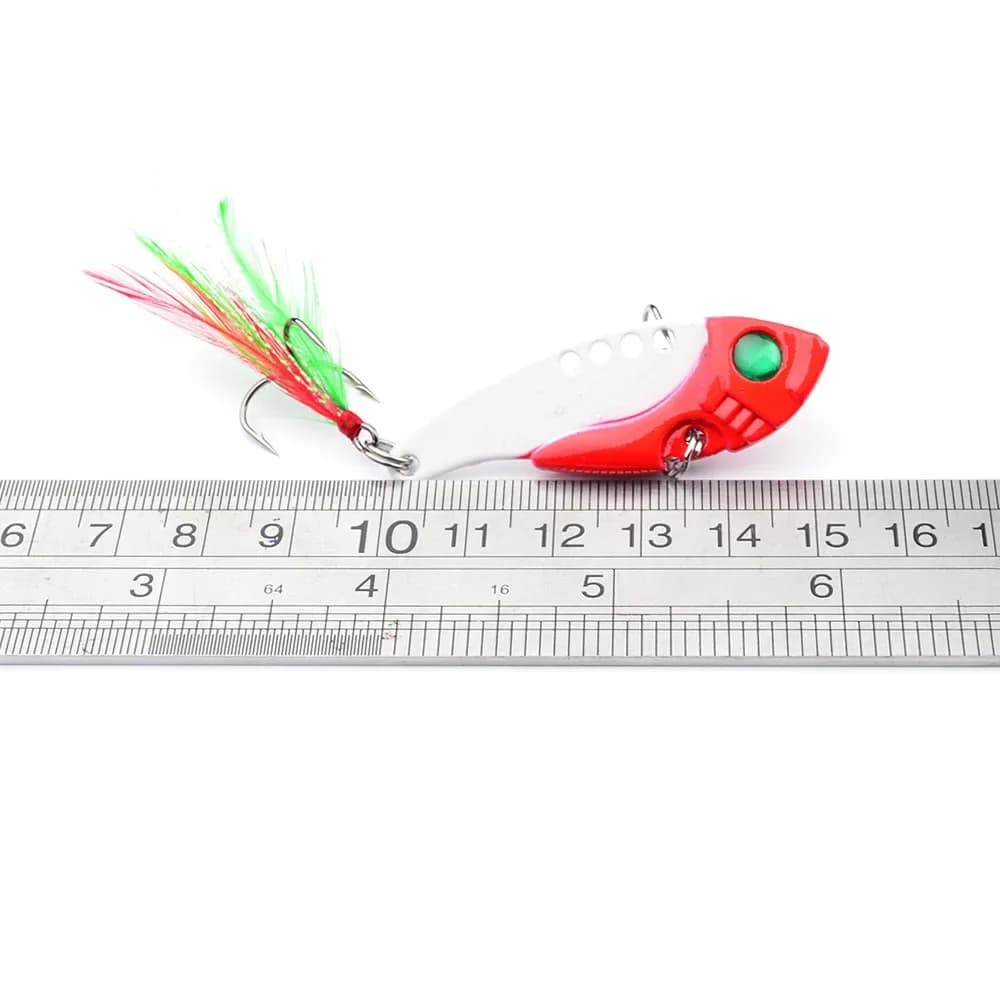 Cuillère pêche brochet 50mm 10.5g 8 couleurs avec triple hameçon - leurre métal wobble