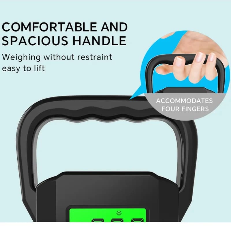 Balance numérique portable 60Kg - Pèse-bagages LCD avec rétroéclairage pour pêche et voyage