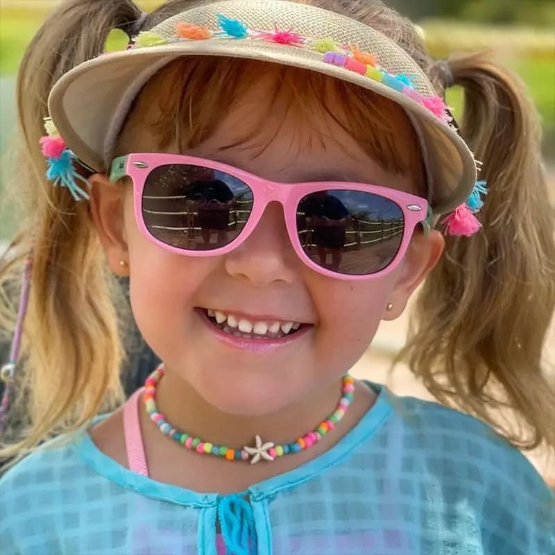 Lunettes de soleil polarisées enfants pour pêche - Design coloré en silicone UV400