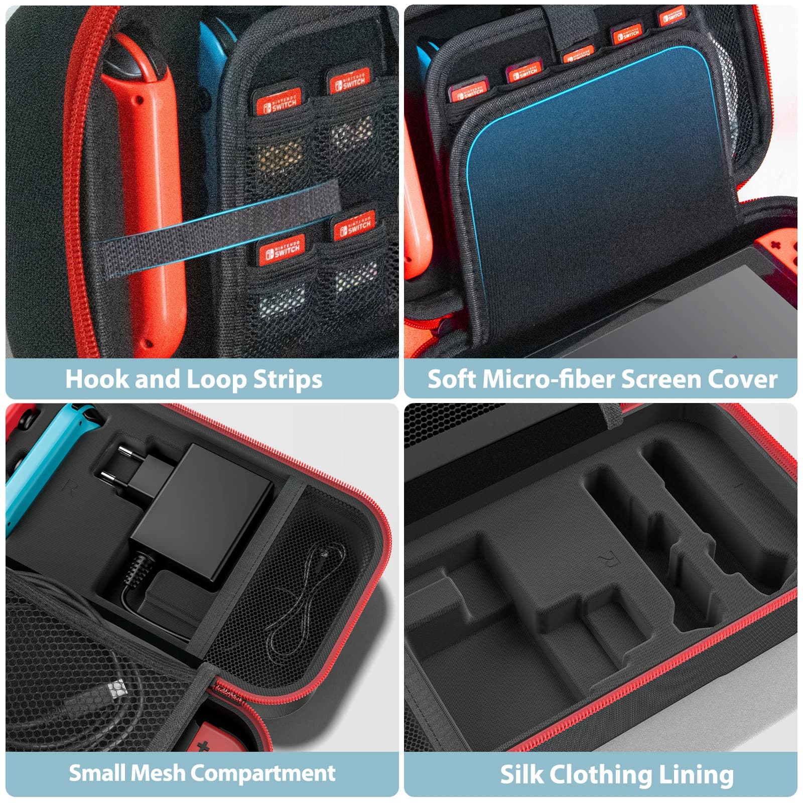 Étui de transport grande capacité pour Nintendo Switch OLED - protection anti-rayures et étanche