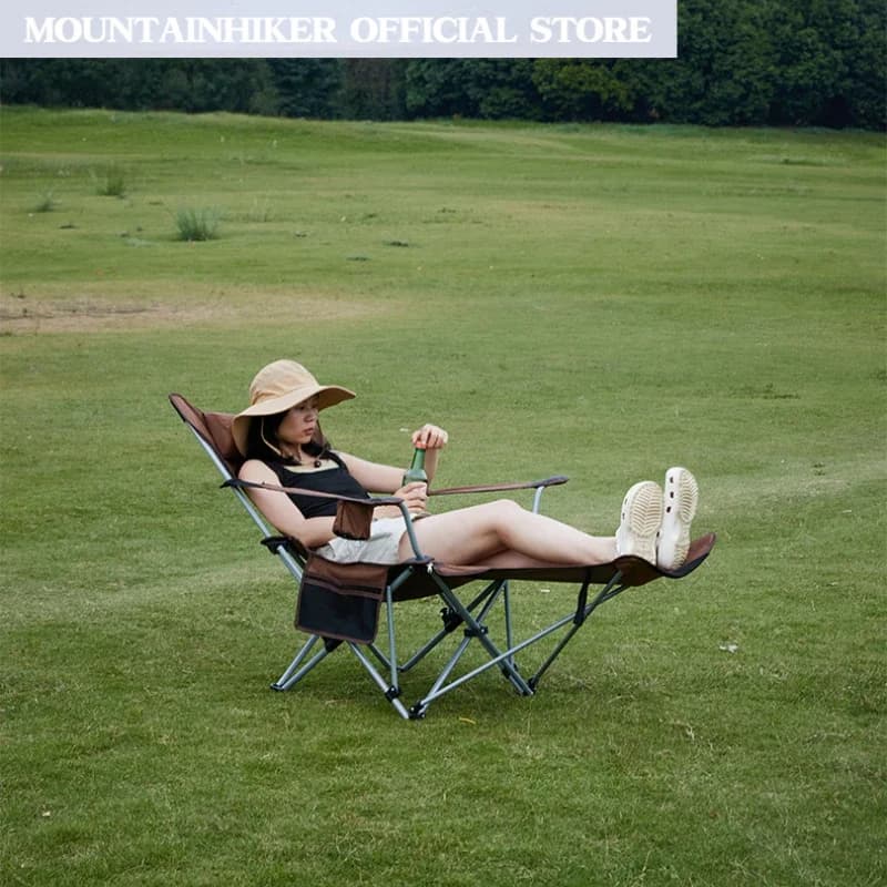 Chaise relax pliante outdoor portable ultra-légère dossier inclinable pour pêche camping étudiant