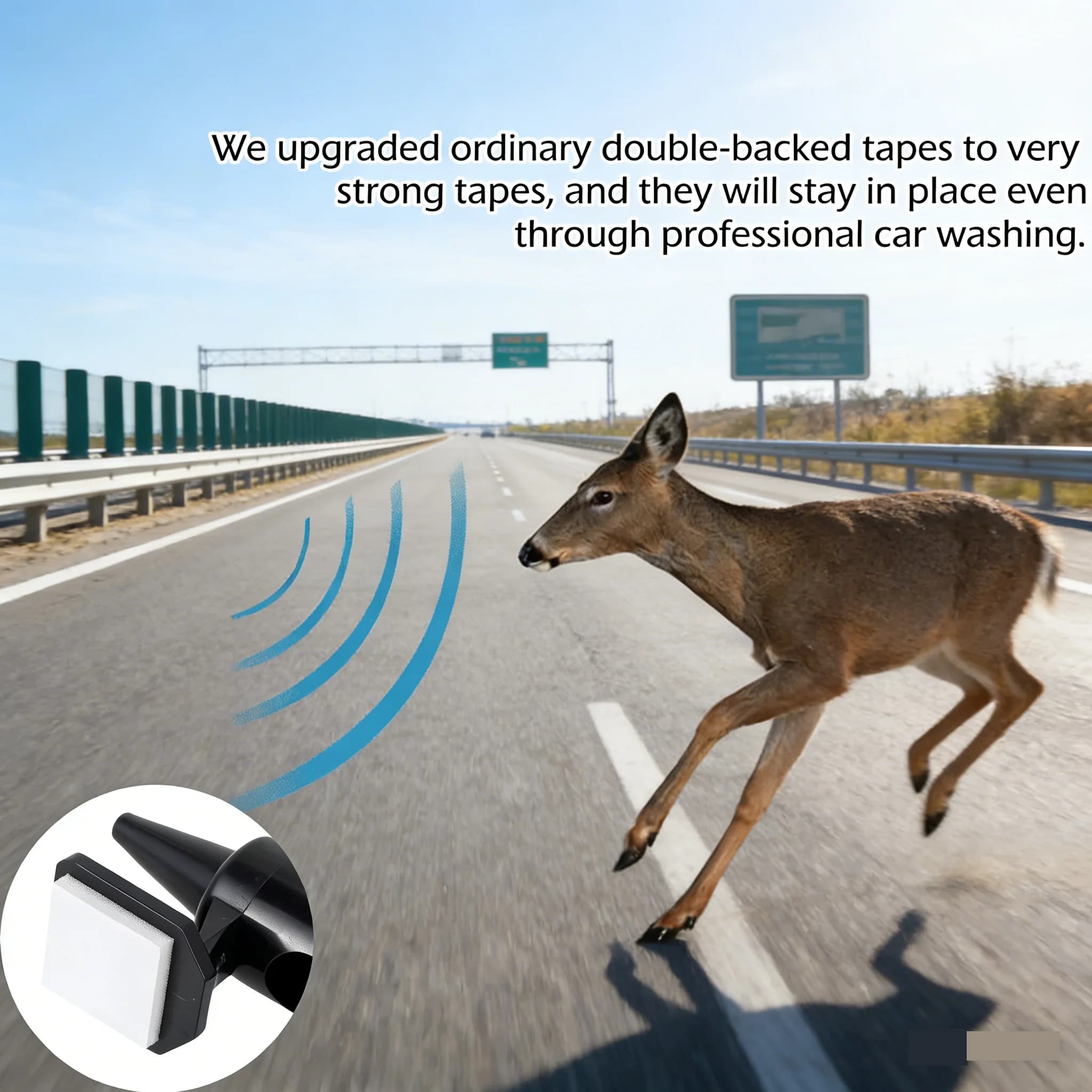 Répulsif animaux voiture alarme sécurité extérieure sifflet ultrason anti-cerfs pour routes