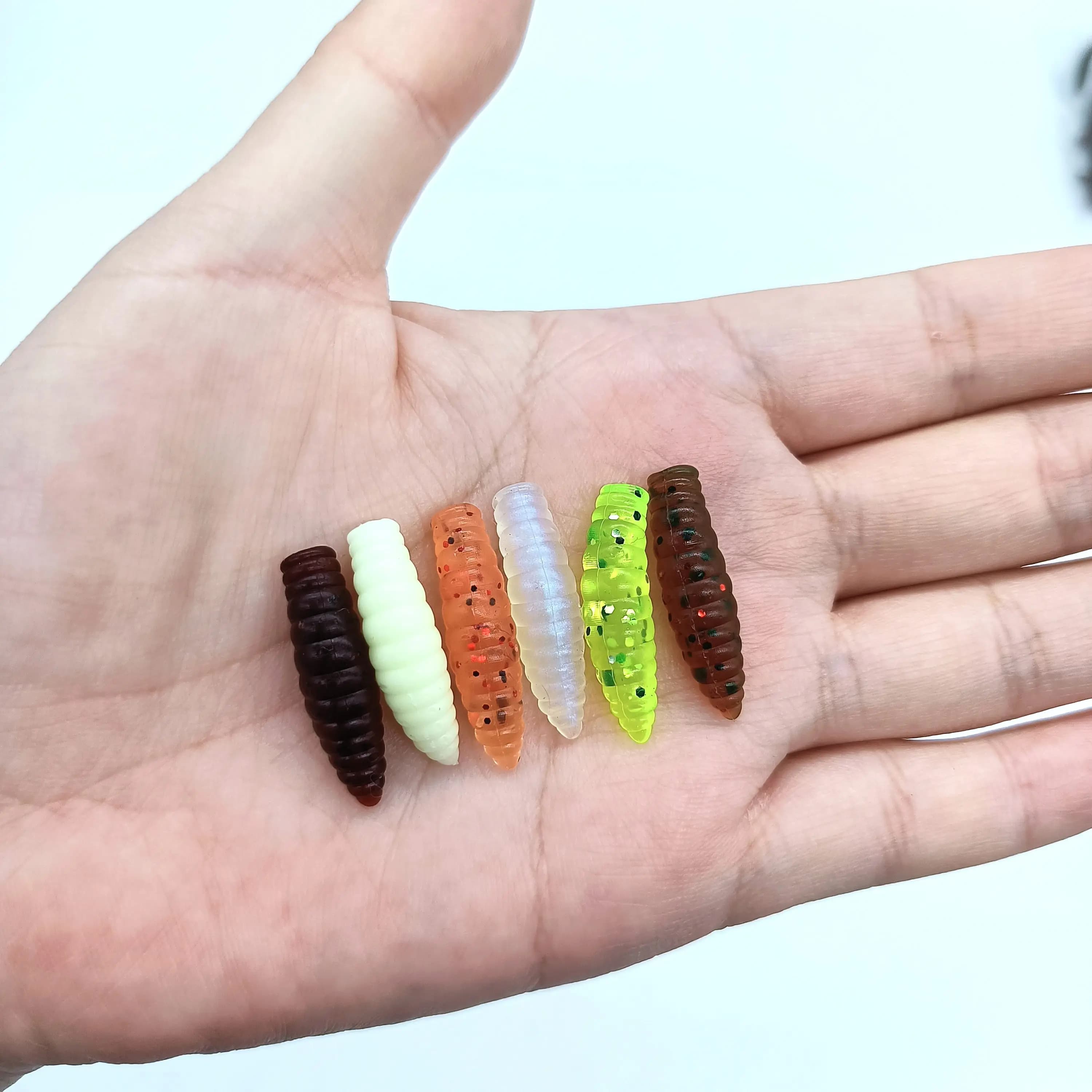 20 leurres pain ver silicone 0.7g - appâts artificiels carpe bass pêche leurres tremblants